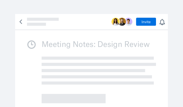 Dropbox product UI