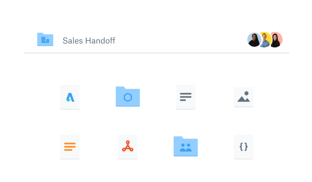 Dropbox product UI
