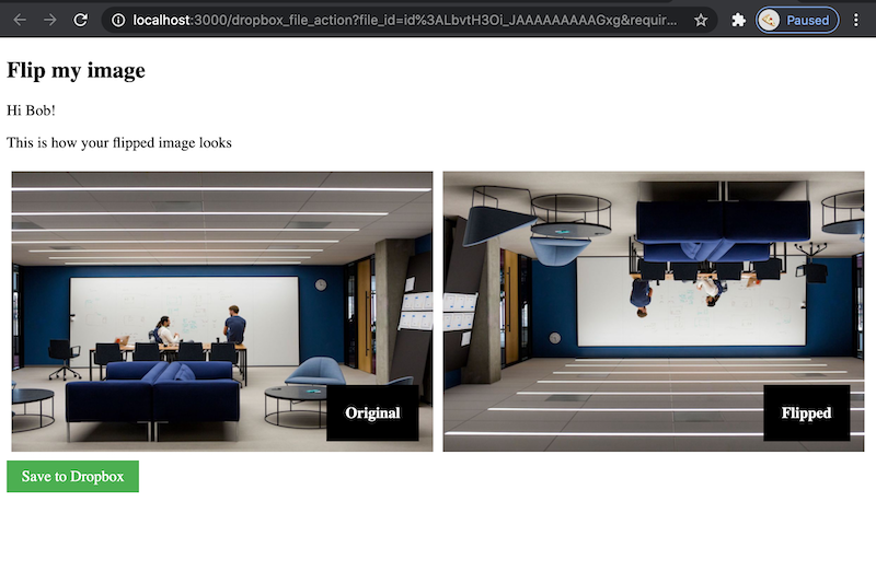 New Sample: Image Flipping Extension