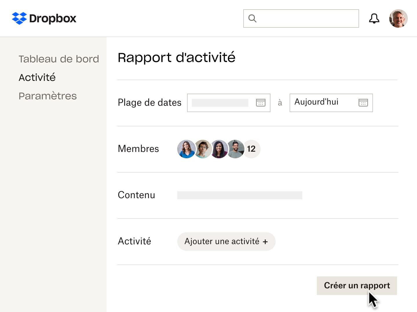 La vue du rapport d'activité de Dropbox permet à un utilisateur de voir qui a accédé à un fichier pendant une période donnée