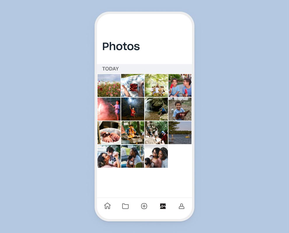 A collection of photos in the photo library of a user’s camera