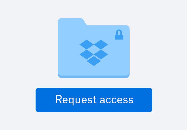 A blue file with a lock icon and a request access button