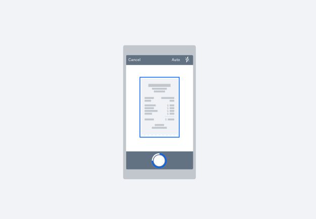 De interface van een documentscanner-app