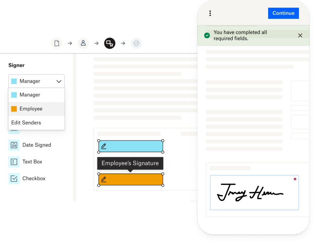 How to sign a document online with dropbox sign