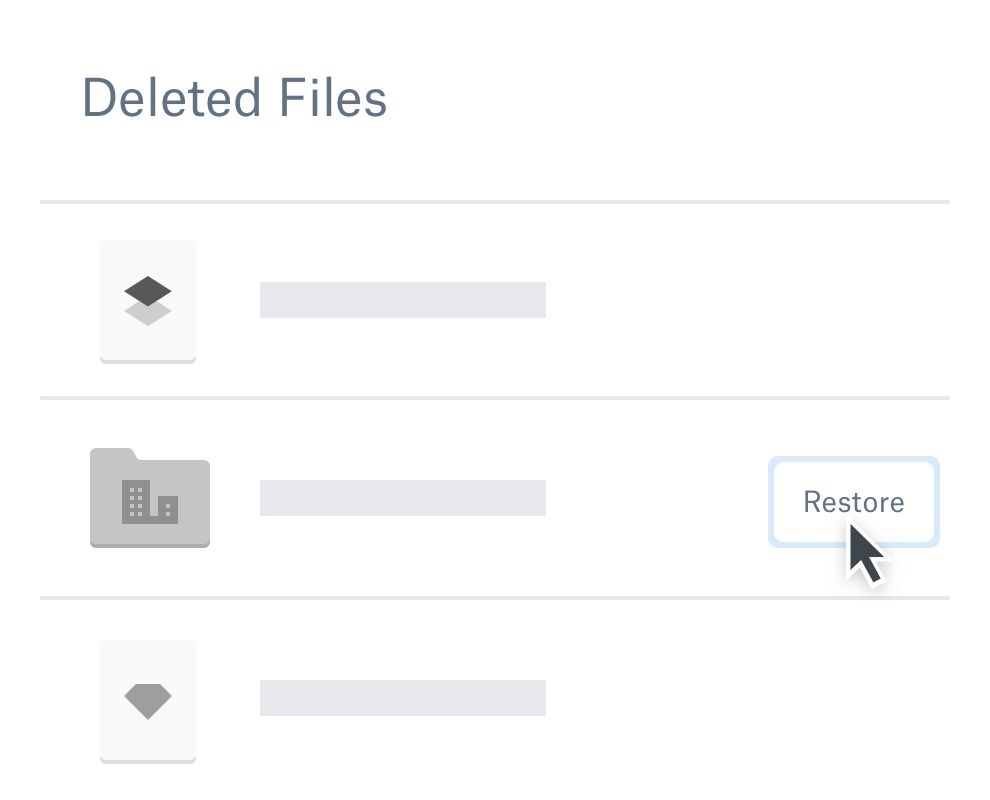 User restoring a deleted folder