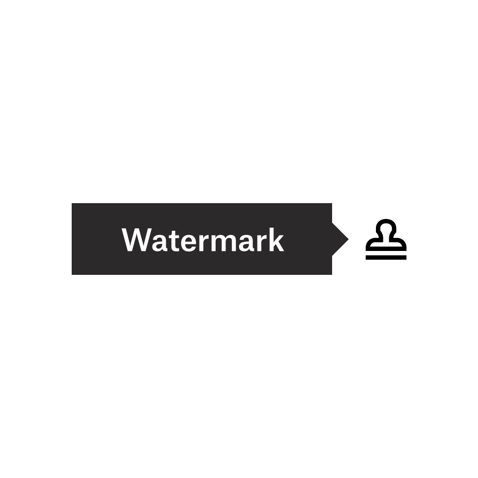 O ícone de marca d'água no Dropbox