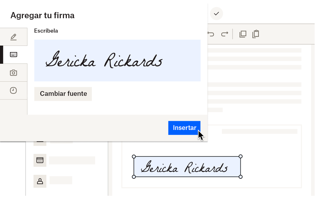 Firma electrónica insertada en un contrato digital