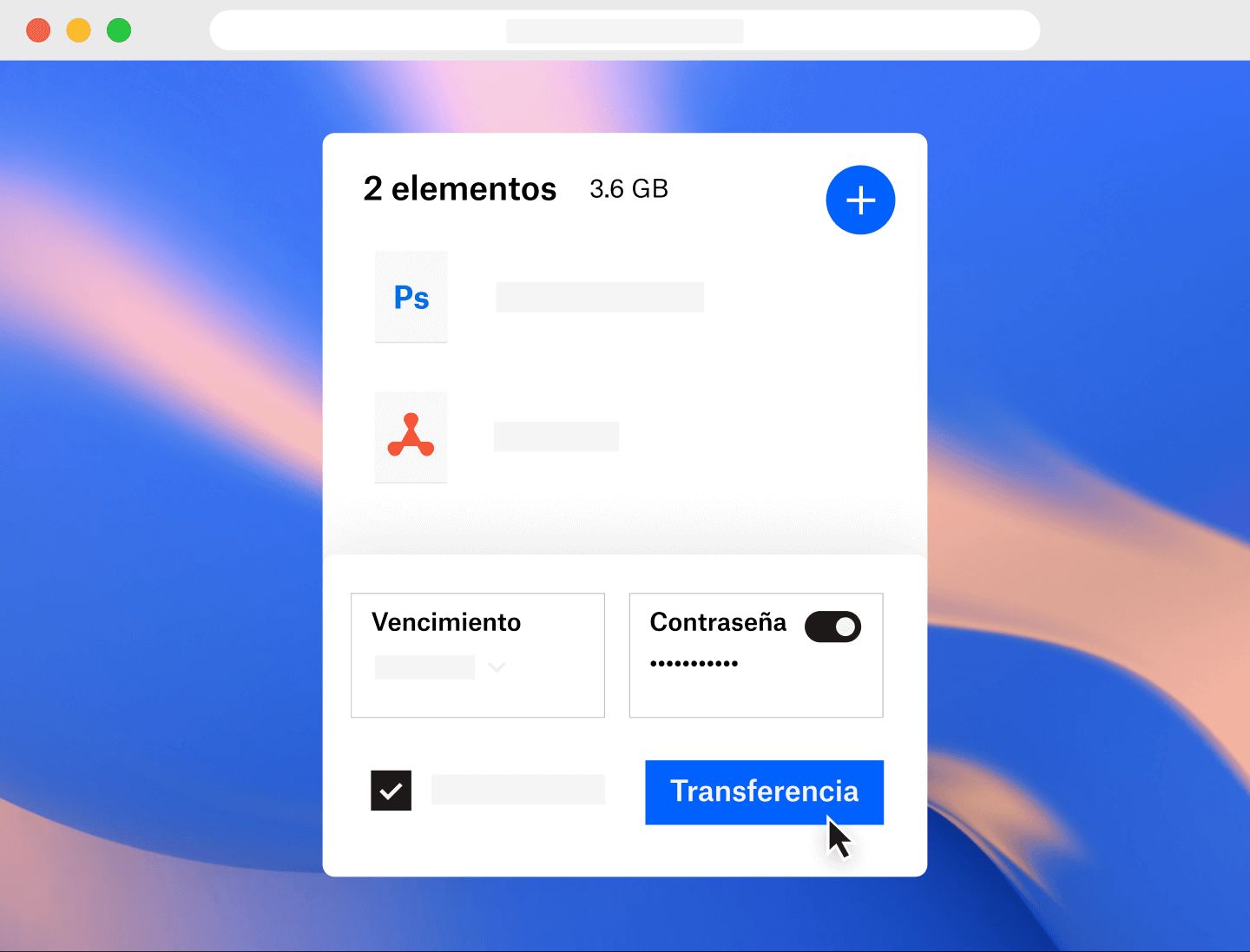 Imagen de configuración de permisos para un archivo en Dropbox