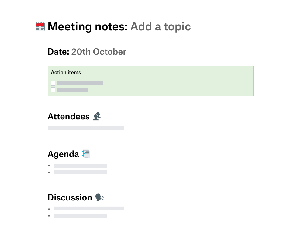 Meeting notes, minutes and agenda template - Dropbox