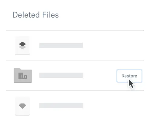 Пользователь восстанавливает удаленные файлы в папке