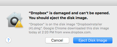 dropbox download error