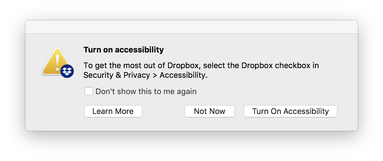 Dropbox not syncing for mac right now