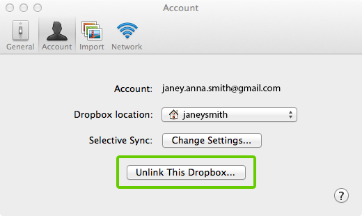 how to logout of dropbox desktop app