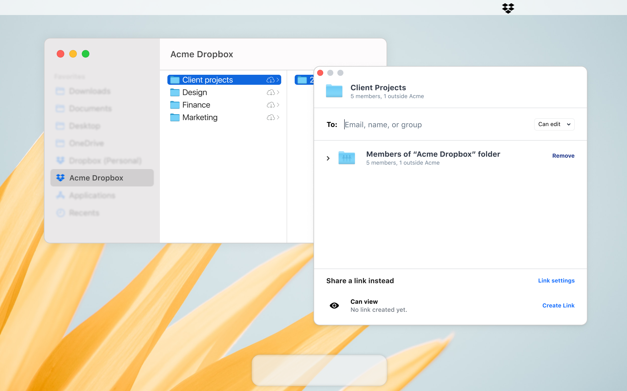 dropbox on mac looks off