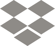 Um ícone cinza sólido do Dropbox