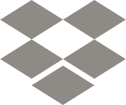 Un ícono de Dropbox gris sólido