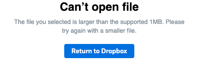 dropbox free max file size